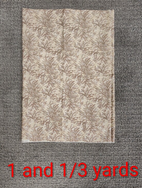 Other - NEW! 1 and 1/3 Yard Quilt Fabric - Beige Branches Blender - 100% Cotton